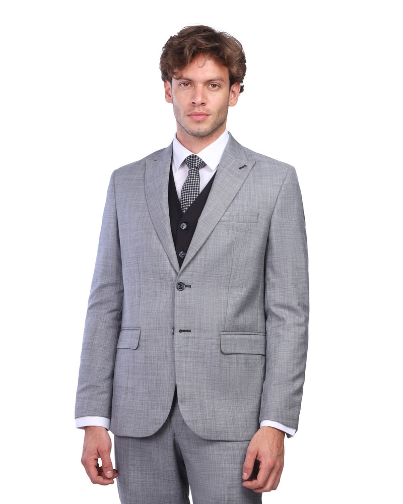 Men’s Light Grey Three-Piece Suit